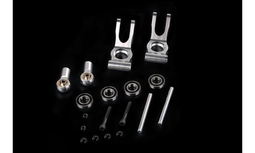 Alloy CNC Rear Hub Carrier Set - SILVER | Rovan Sports